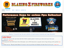 Tablet Screenshot of blazing7fireworks.com